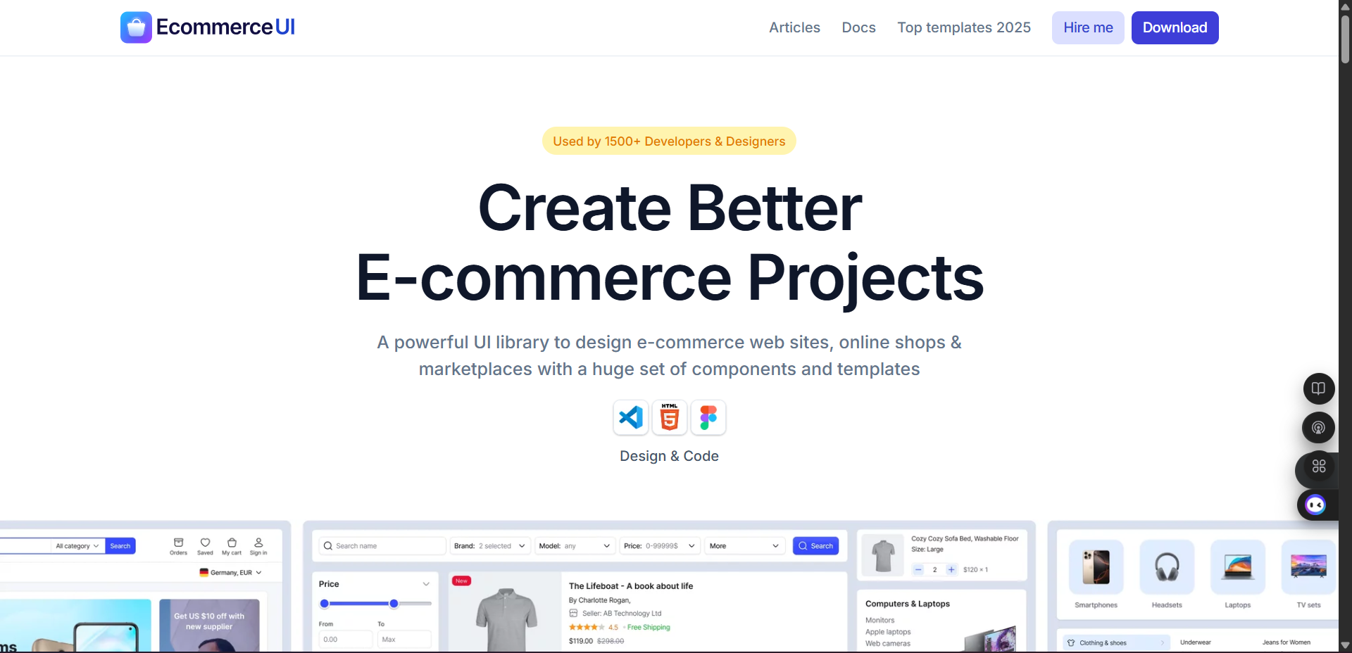 E-commerce UI